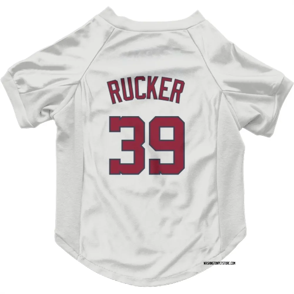 Washington Nationals Michael Rucker White Pet Jersey for Dog & Cat