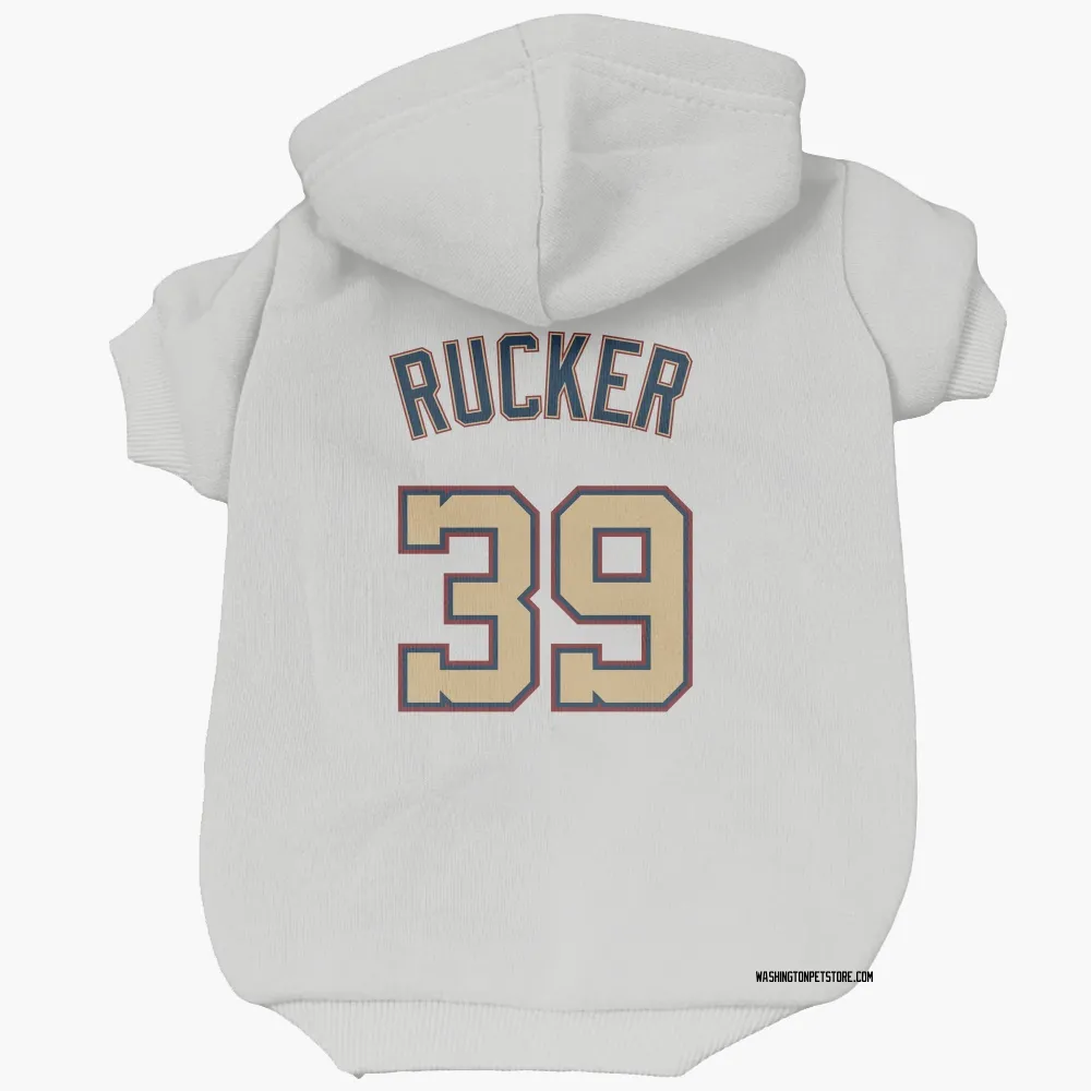 Washington Nationals Michael Rucker White/Gold Pet Hoodie for Dog & Cat