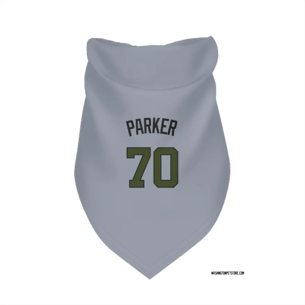 Washington Nationals Mitchell Parker Gray Pet Bandana for Dog & Cat