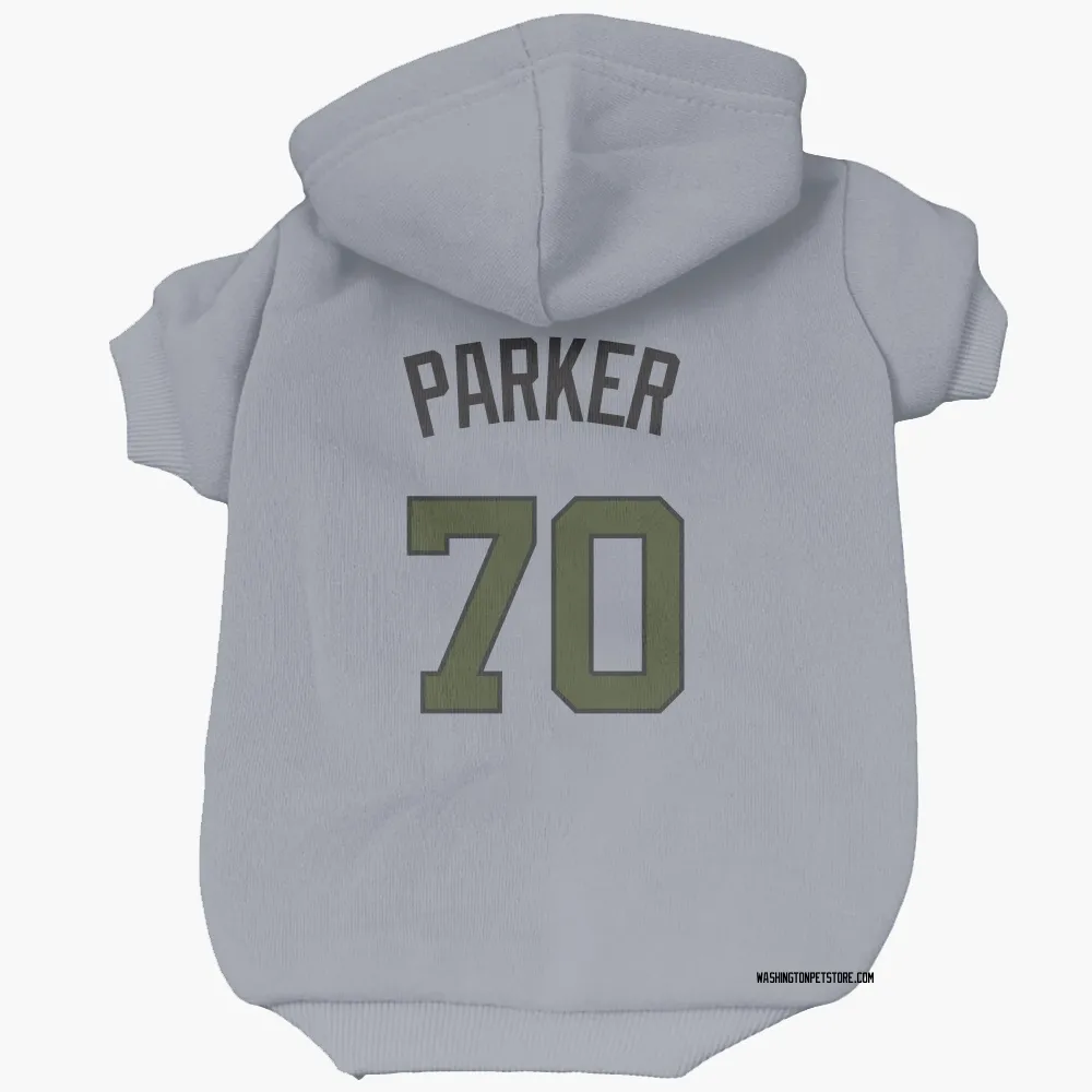 Washington Nationals Mitchell Parker Gray Pet Hoodie for Dog & Cat
