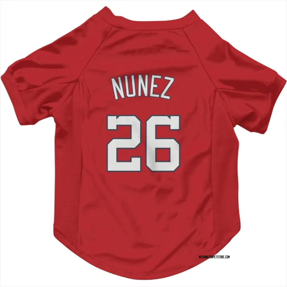 Washington Nationals Nasim Nunez Red Pet Jersey for Dog & Cat