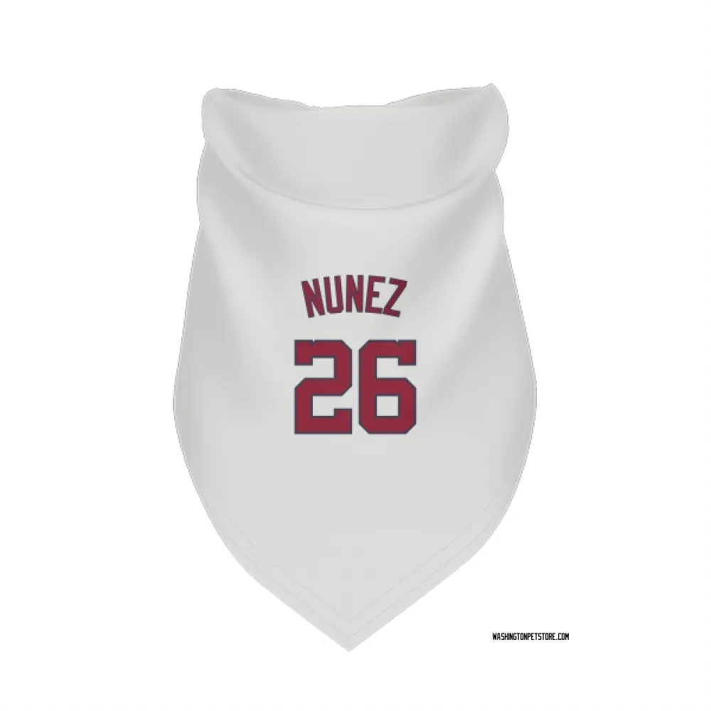 Washington Nationals Nasim Nunez White Pet Bandana for Dog & Cat