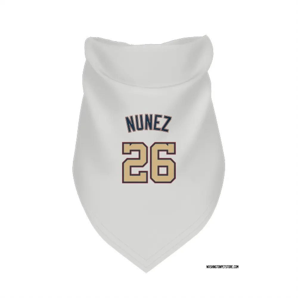 Washington Nationals Nasim Nunez White/Gold Pet Bandana for Dog & Cat