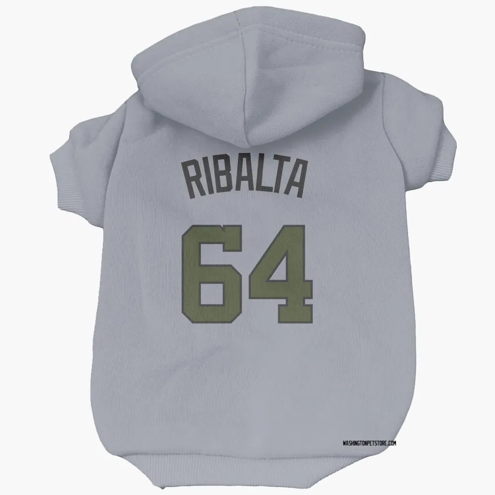 Washington Nationals Orlando Ribalta Gray Pet Hoodie for Dog & Cat