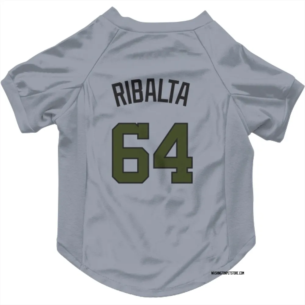 Washington Nationals Orlando Ribalta Gray Pet Jersey for Dog & Cat
