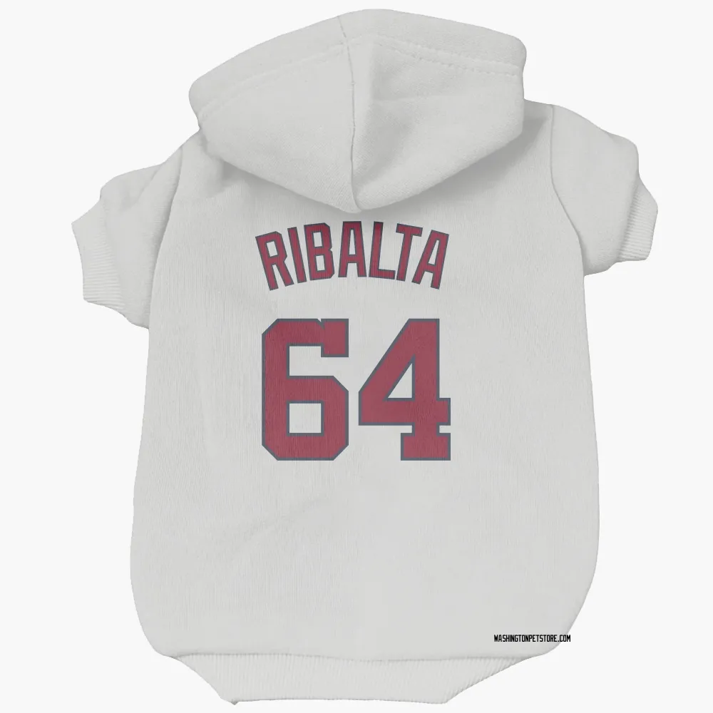 Washington Nationals Orlando Ribalta White Pet Hoodie for Dog & Cat
