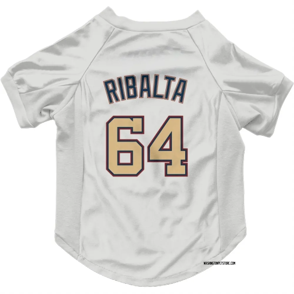 Washington Nationals Orlando Ribalta White/Gold Pet Jersey for Dog & Cat