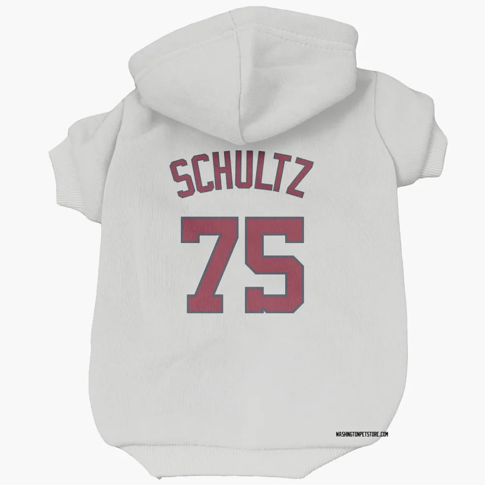 Washington Nationals Paxton Schultz White Pet Hoodie for Dog & Cat