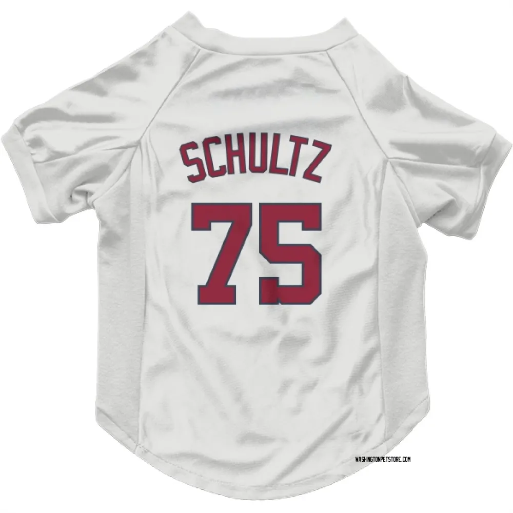 Washington Nationals Paxton Schultz White Pet Jersey for Dog & Cat