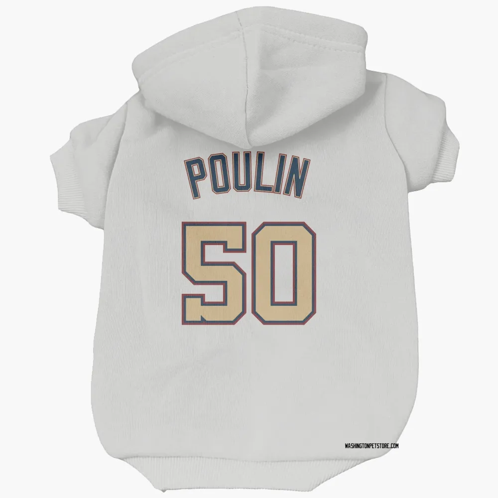 Washington Nationals PJ Poulin White/Gold Pet Hoodie for Dog & Cat