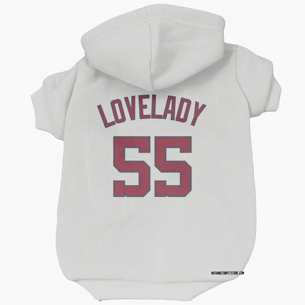 Washington Nationals Richard Lovelady White Pet Hoodie for Dog & Cat