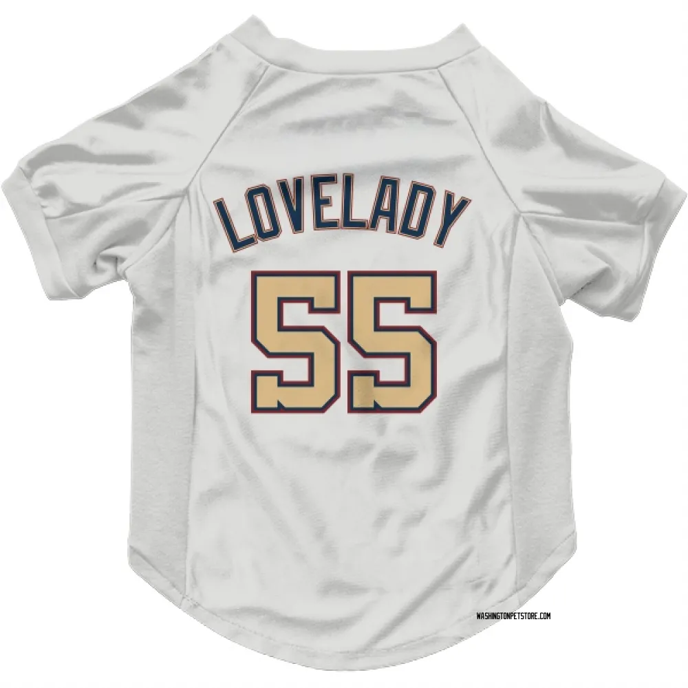 Washington Nationals Richard Lovelady White/Gold Pet Jersey for Dog & Cat