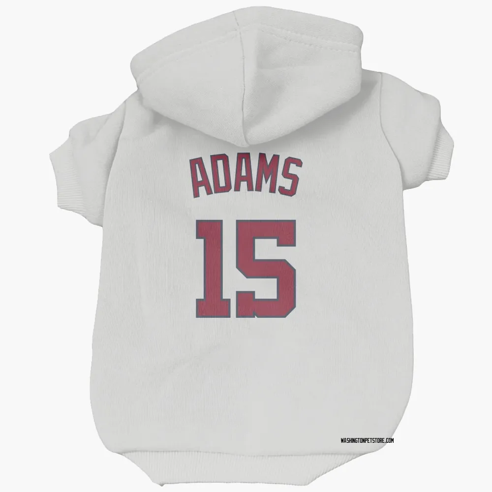 Washington Nationals Riley Adams White Pet Hoodie for Dog & Cat