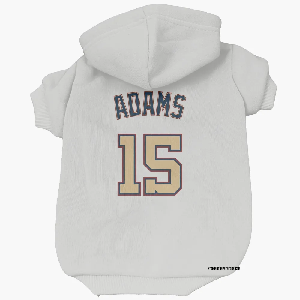 Washington Nationals Riley Adams White/Gold Pet Hoodie for Dog & Cat
