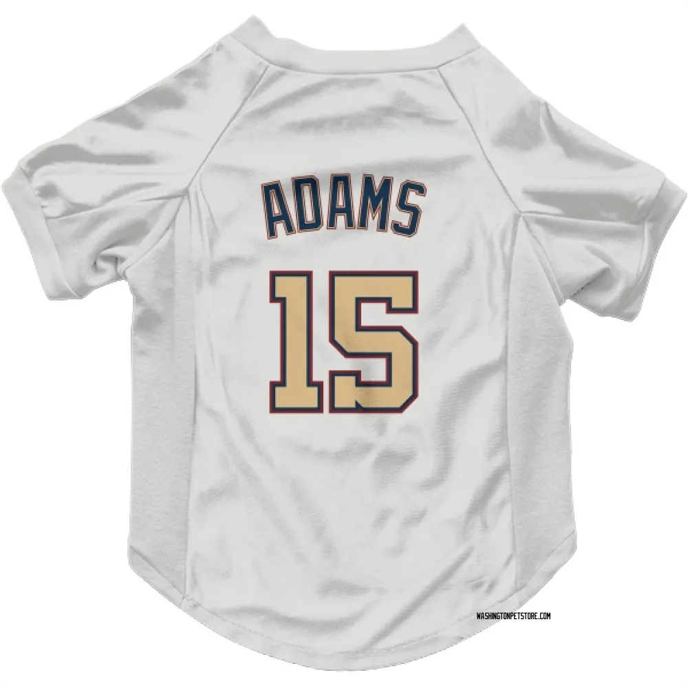 Washington Nationals Riley Adams White/Gold Pet Jersey for Dog & Cat