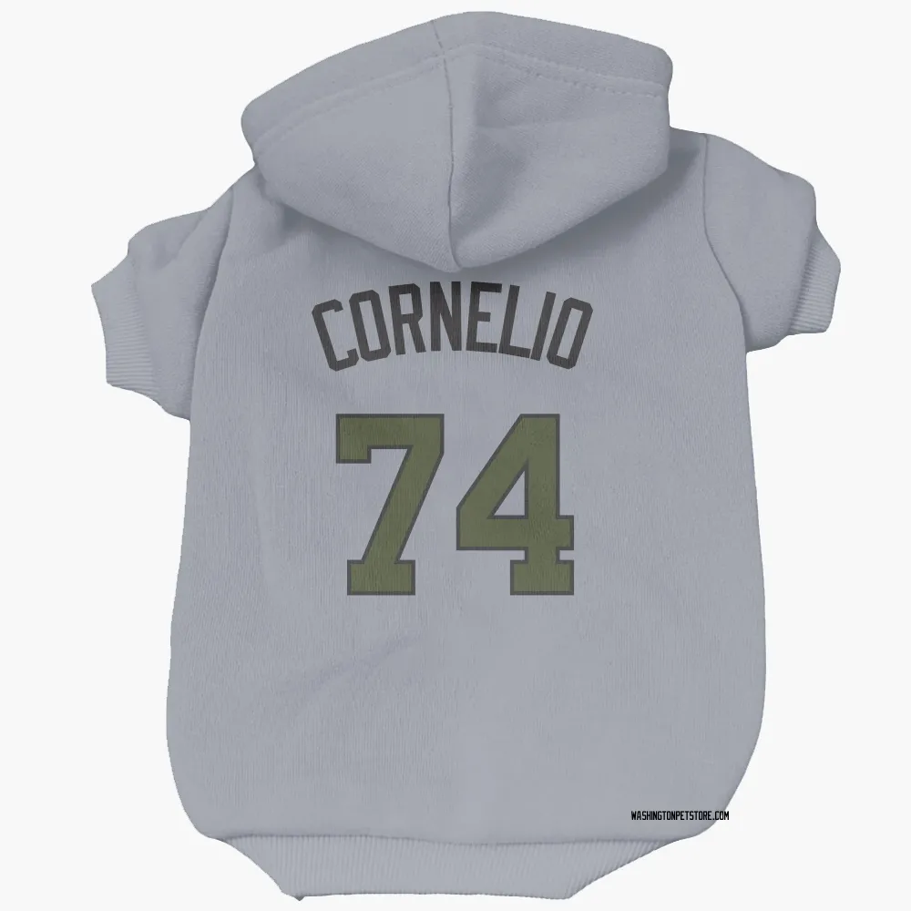 Washington Nationals Riley Cornelio Gray Pet Hoodie for Dog & Cat