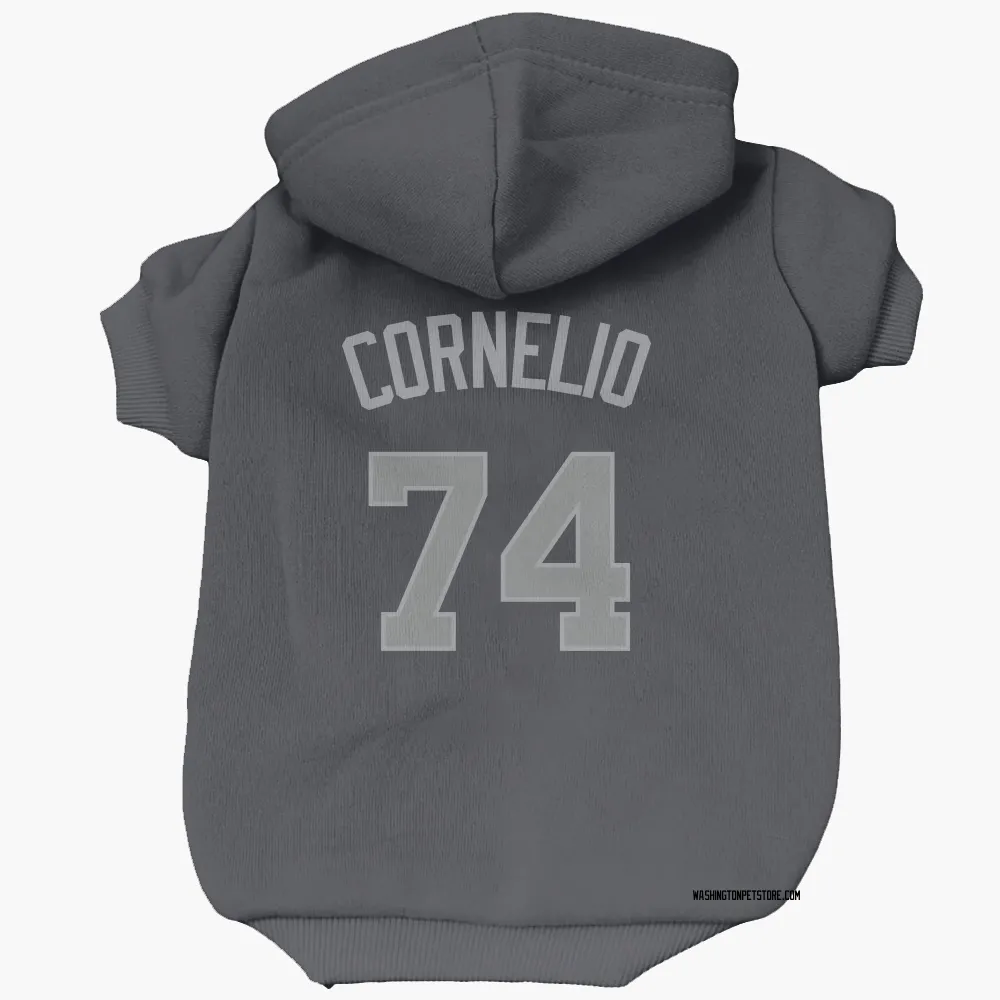 Washington Nationals Riley Cornelio Navy Gray Pet Hoodie for Dog & Cat