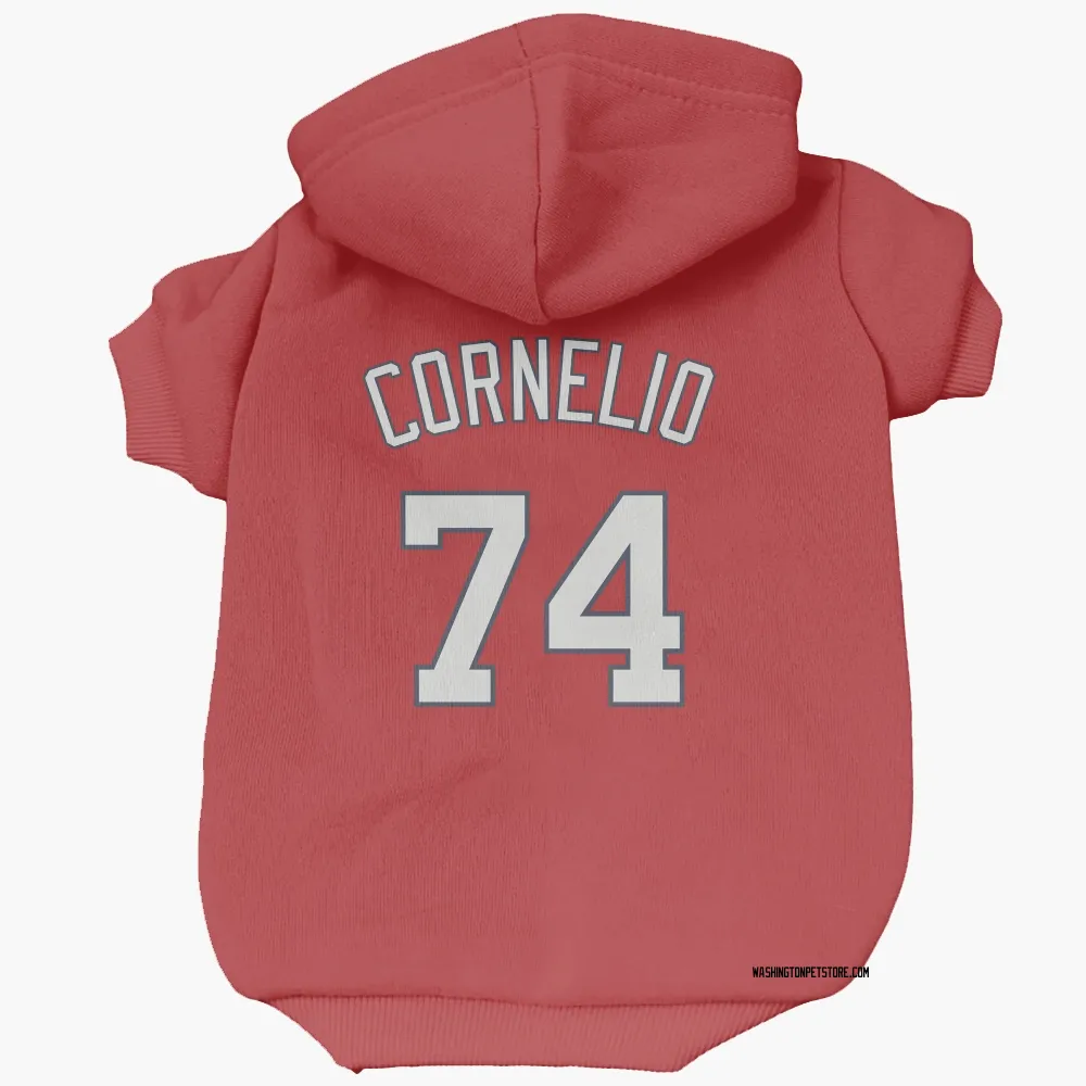 Washington Nationals Riley Cornelio Red Pet Hoodie for Dog & Cat