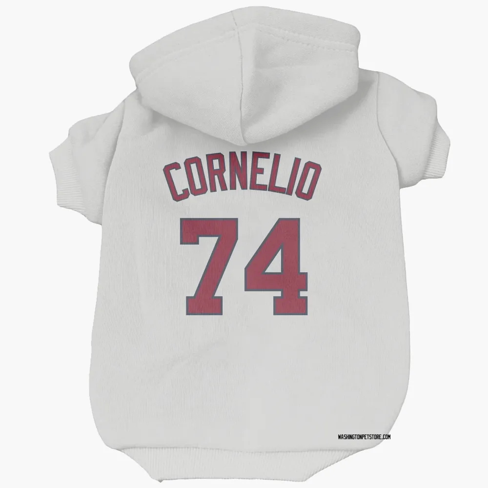 Washington Nationals Riley Cornelio White Pet Hoodie for Dog & Cat