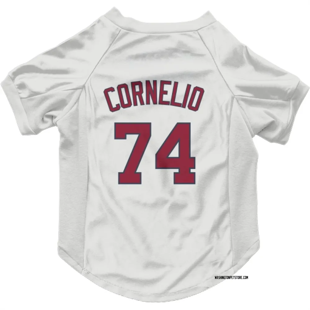 Washington Nationals Riley Cornelio White Pet Jersey for Dog & Cat