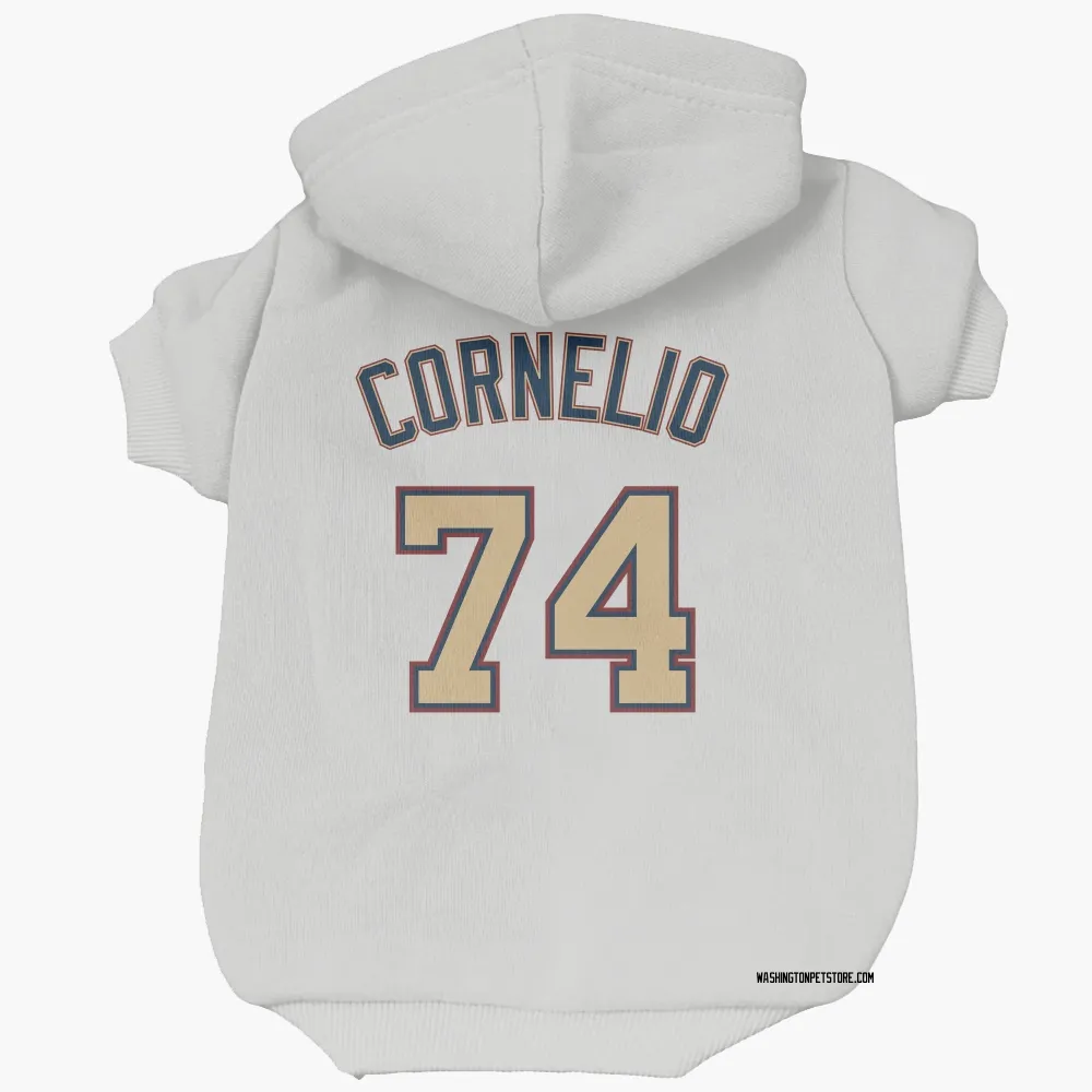 Washington Nationals Riley Cornelio White/Gold Pet Hoodie for Dog & Cat