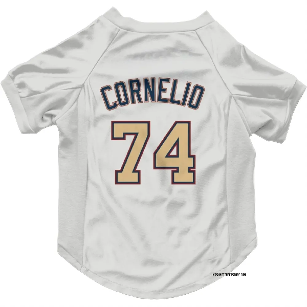 Washington Nationals Riley Cornelio White/Gold Pet Jersey for Dog & Cat
