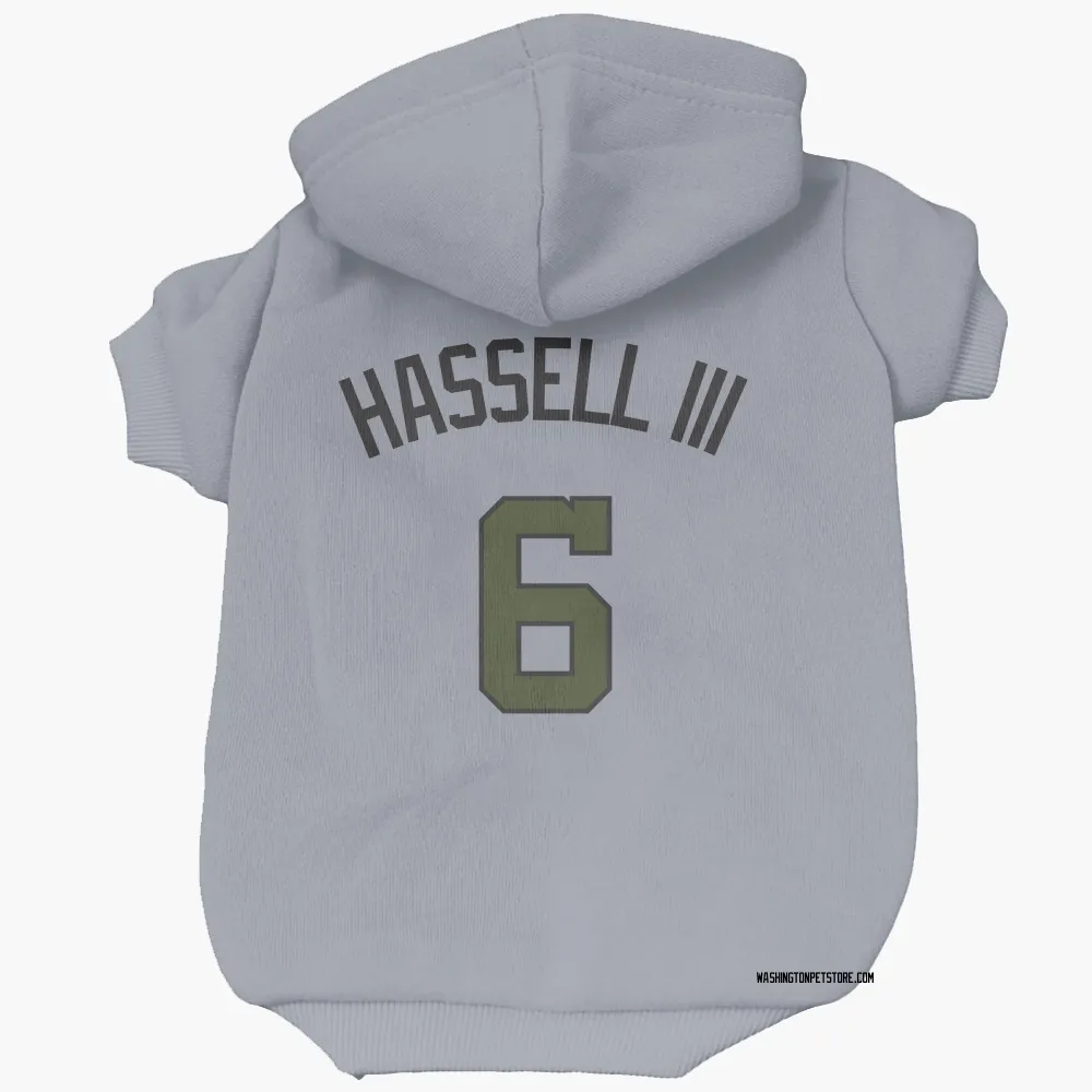 Washington Nationals Robert Hassell III Gray Pet Hoodie for Dog & Cat