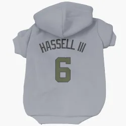Washington Nationals Robert Hassell III Gray Pet Hoodie for Dog & Cat