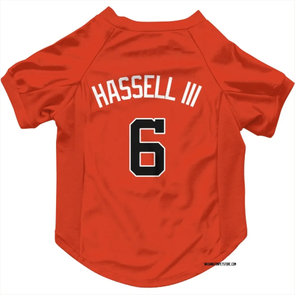 Washington Nationals Robert Hassell III Orange Pet Jersey for Dog & Cat