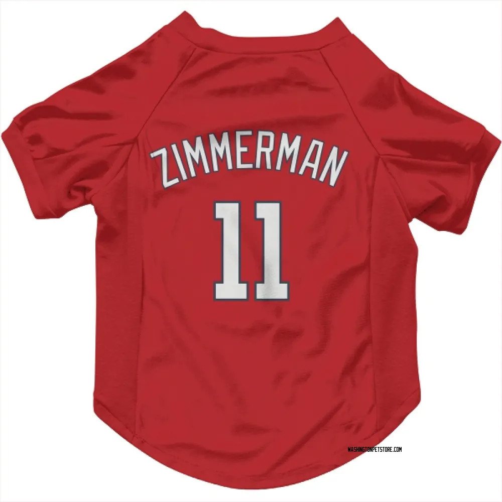 Washington Nationals Ryan Zimmerman Red Pet Jersey for Dog & Cat