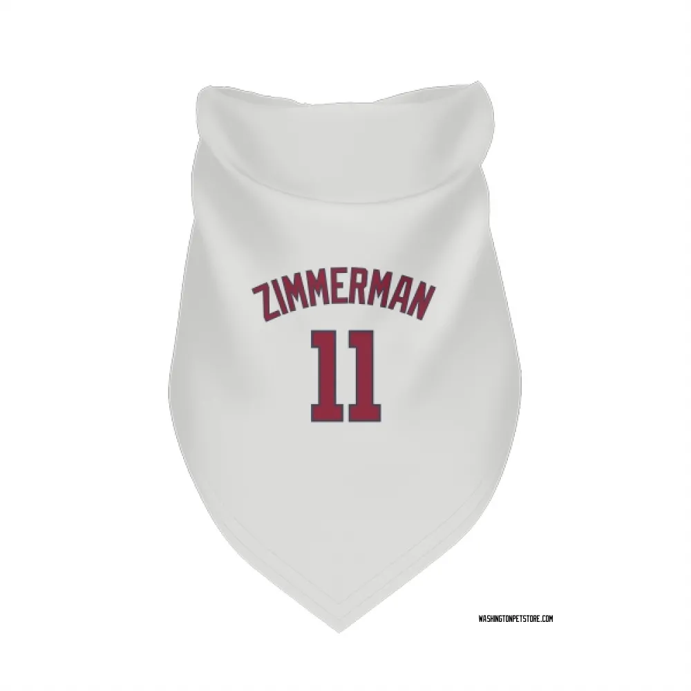 Washington Nationals Ryan Zimmerman White Pet Bandana for Dog & Cat