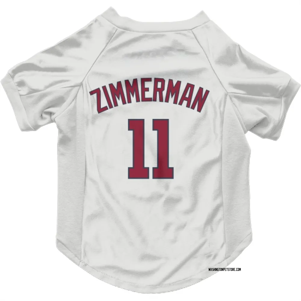 Washington Nationals Ryan Zimmerman White Pet Jersey for Dog & Cat