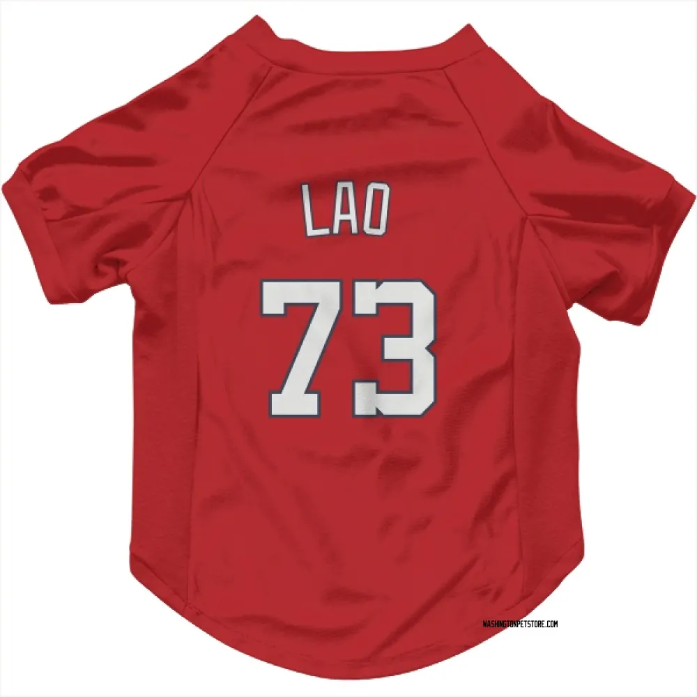 Washington Nationals Sauryn Lao Red Pet Jersey for Dog & Cat