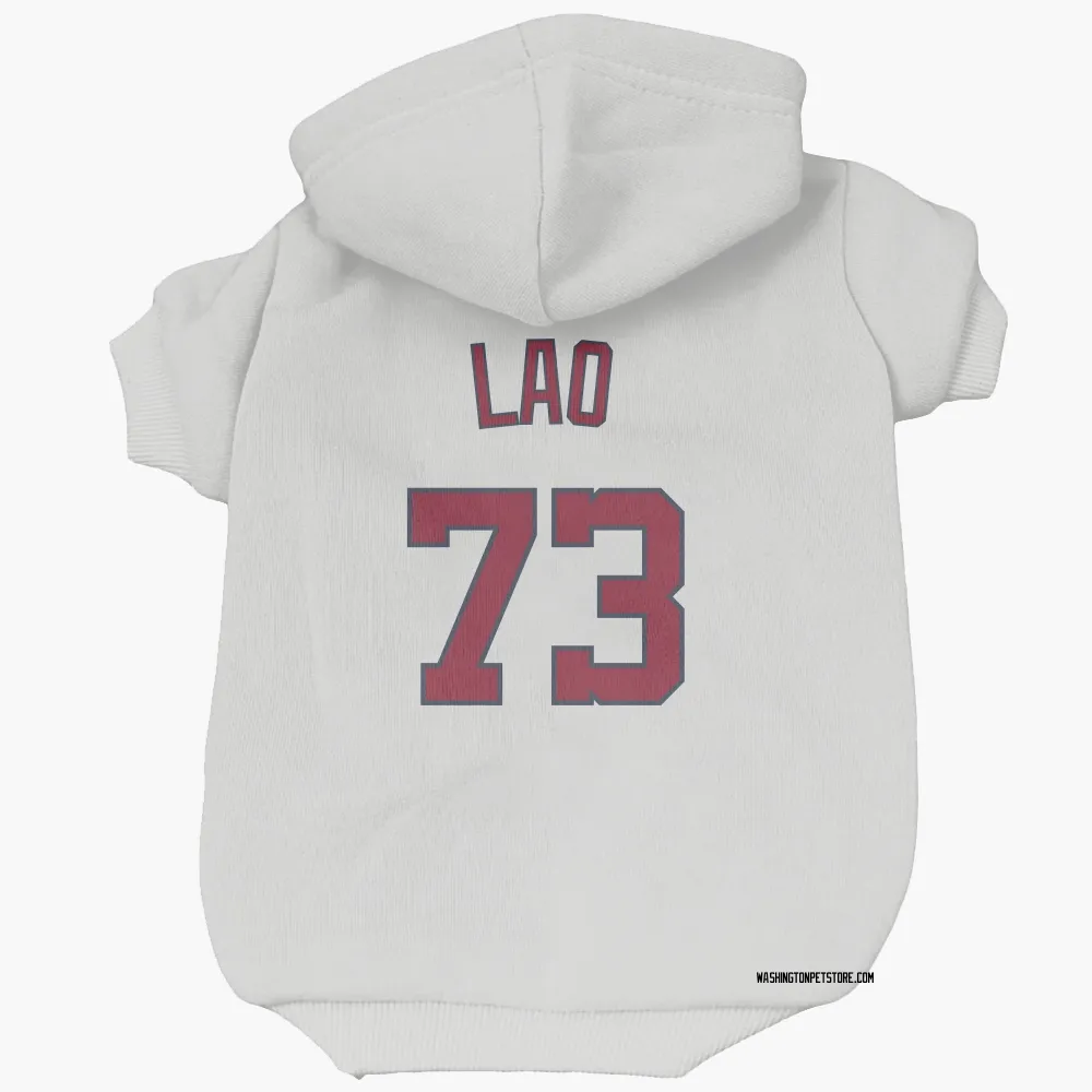 Washington Nationals Sauryn Lao White Pet Hoodie for Dog & Cat