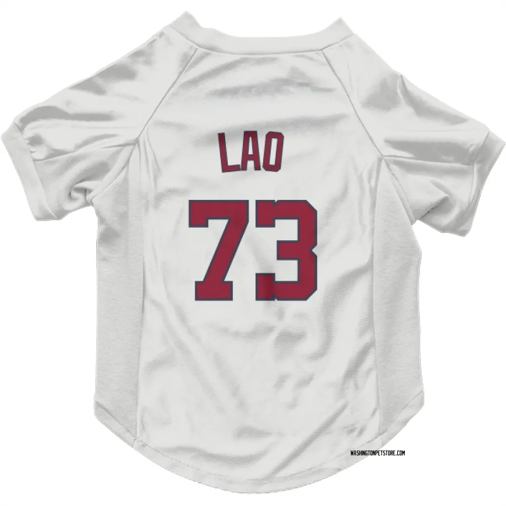 Washington Nationals Sauryn Lao White Pet Jersey for Dog & Cat
