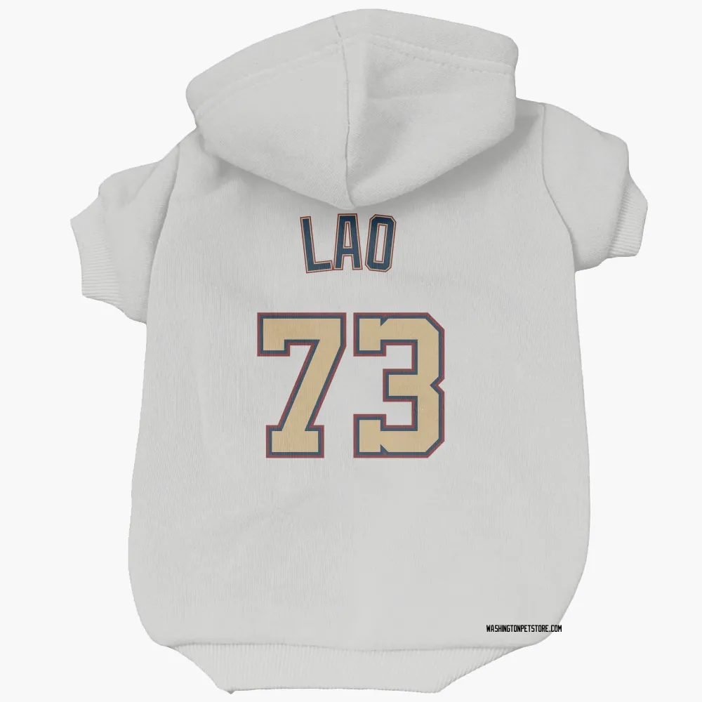 Washington Nationals Sauryn Lao White/Gold Pet Hoodie for Dog & Cat
