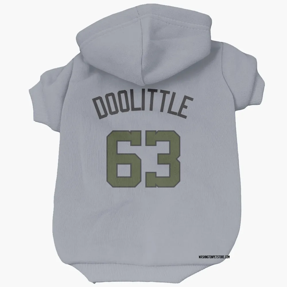 Washington Nationals Sean Doolittle Gray Pet Hoodie for Dog & Cat