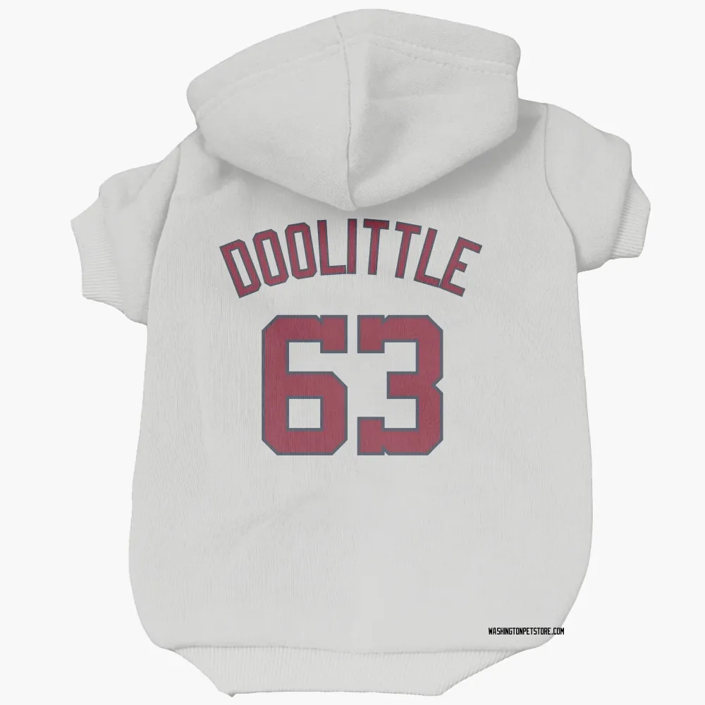 Washington Nationals Sean Doolittle White Pet Hoodie for Dog & Cat