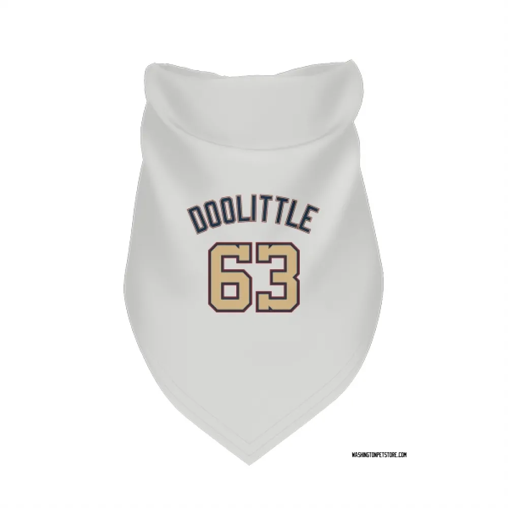 Washington Nationals Sean Doolittle White/Gold Pet Bandana for Dog & Cat