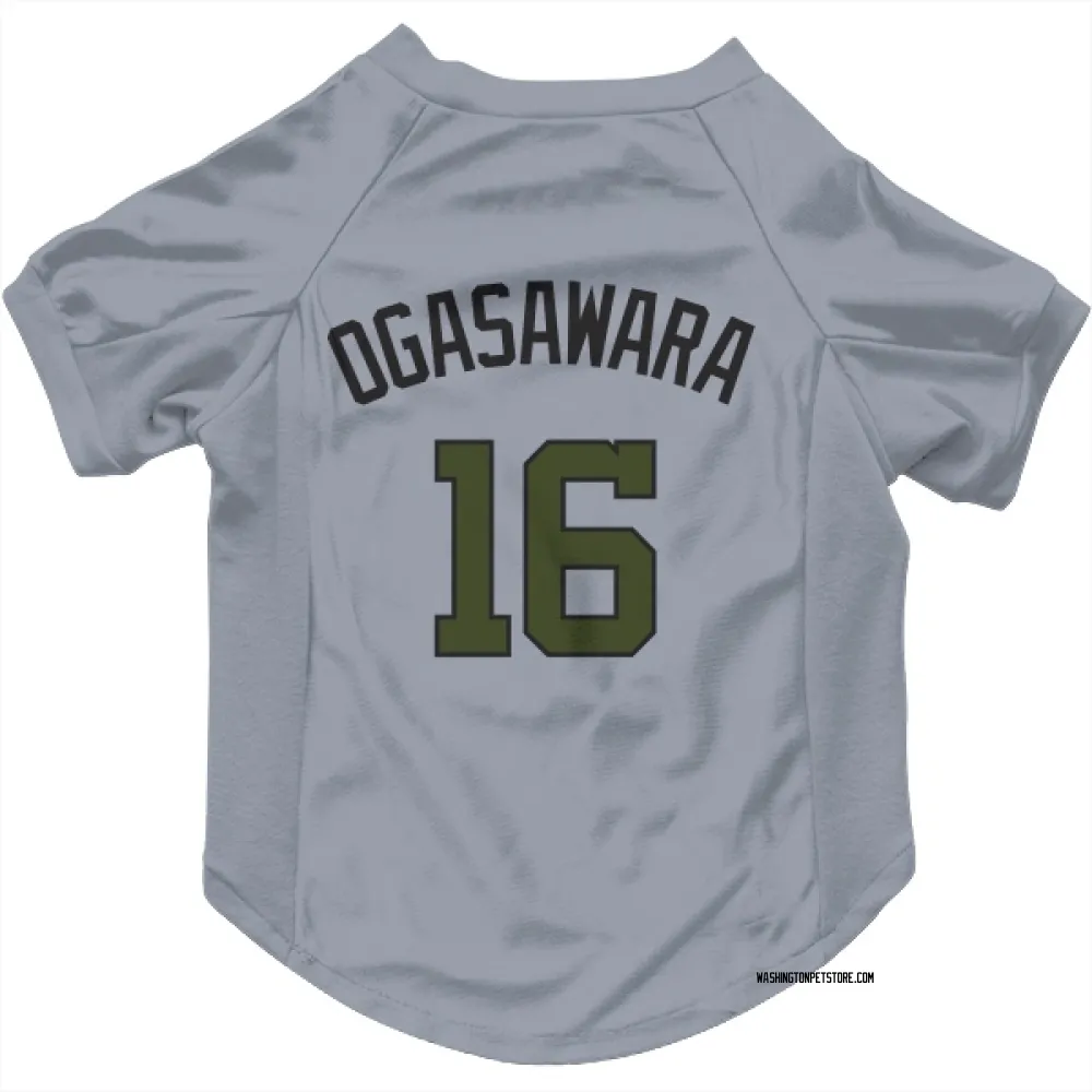 Washington Nationals Shinnosuke Ogasawara Gray Pet Jersey for Dog & Cat