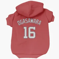 Washington Nationals Shinnosuke Ogasawara Red Pet Hoodie for Dog & Cat