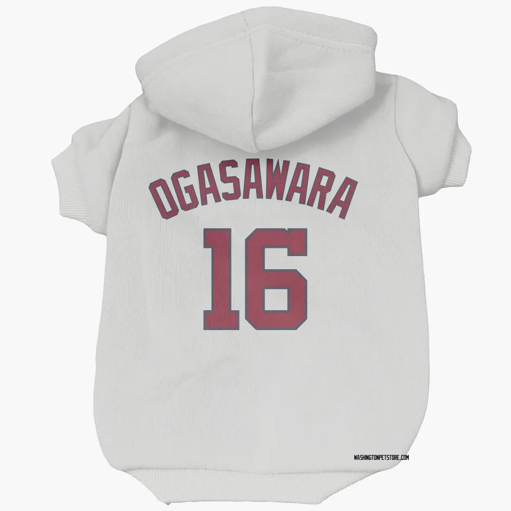 Washington Nationals Shinnosuke Ogasawara White Pet Hoodie for Dog & Cat