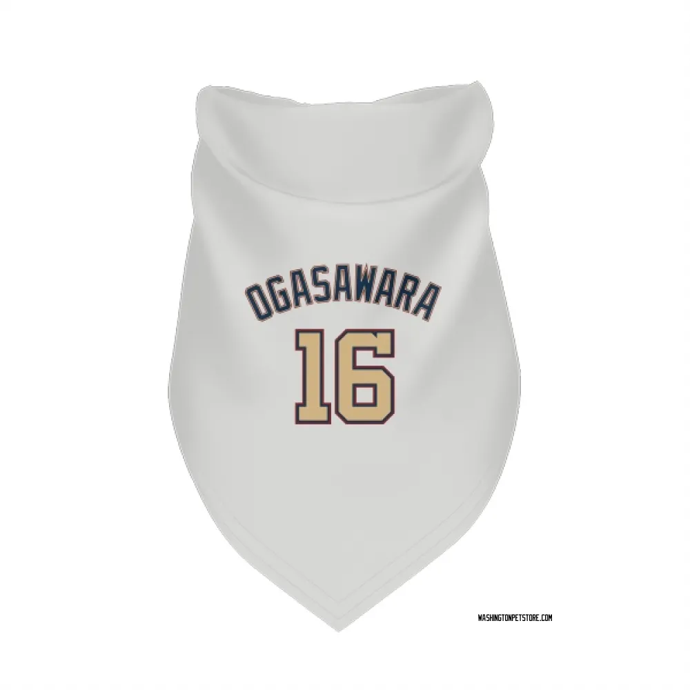 Washington Nationals Shinnosuke Ogasawara White/Gold Pet Bandana for Dog & Cat