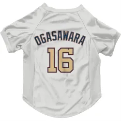Washington Nationals Shinnosuke Ogasawara White/Gold Pet Jersey for Dog & Cat