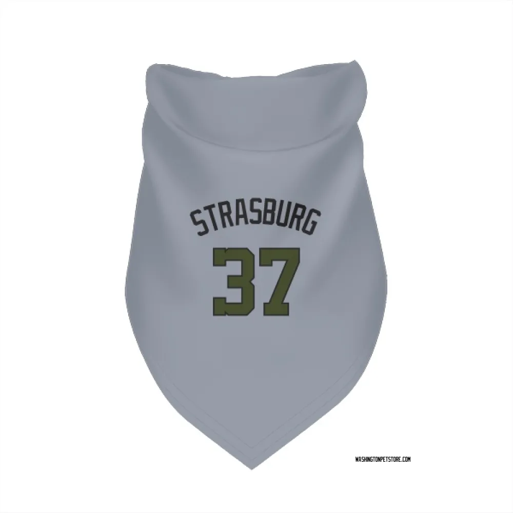 Washington Nationals Stephen Strasburg Gray Pet Bandana for Dog & Cat