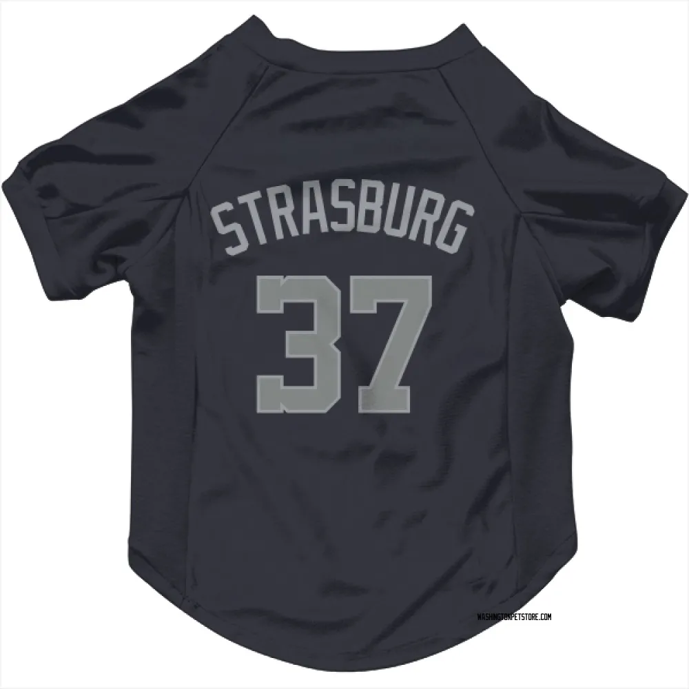 Washington Nationals Stephen Strasburg Navy Gray Pet Jersey for Dog & Cat