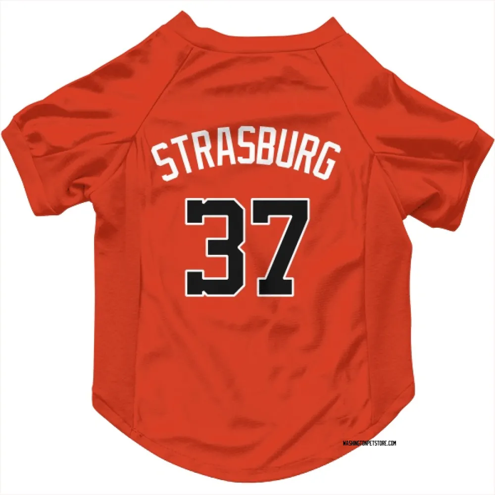 Washington Nationals Stephen Strasburg Orange Pet Jersey for Dog & Cat