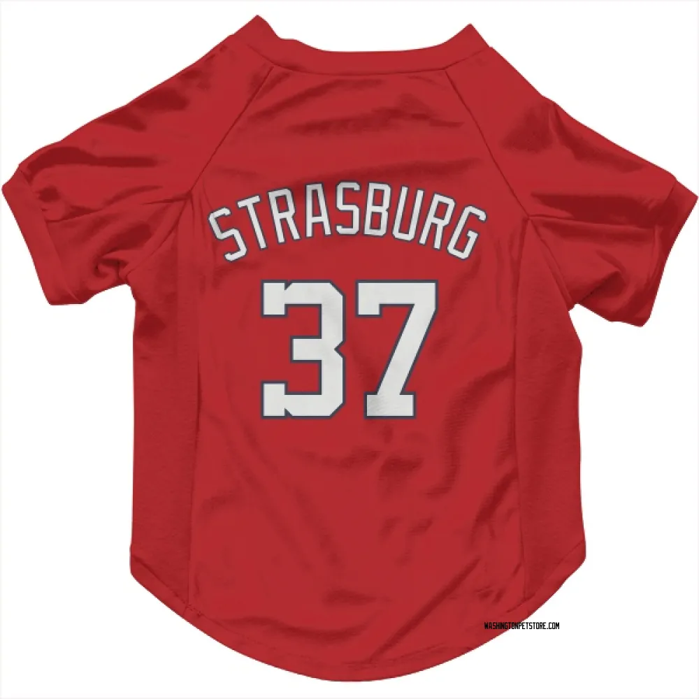 Washington Nationals Stephen Strasburg Red Pet Jersey for Dog & Cat