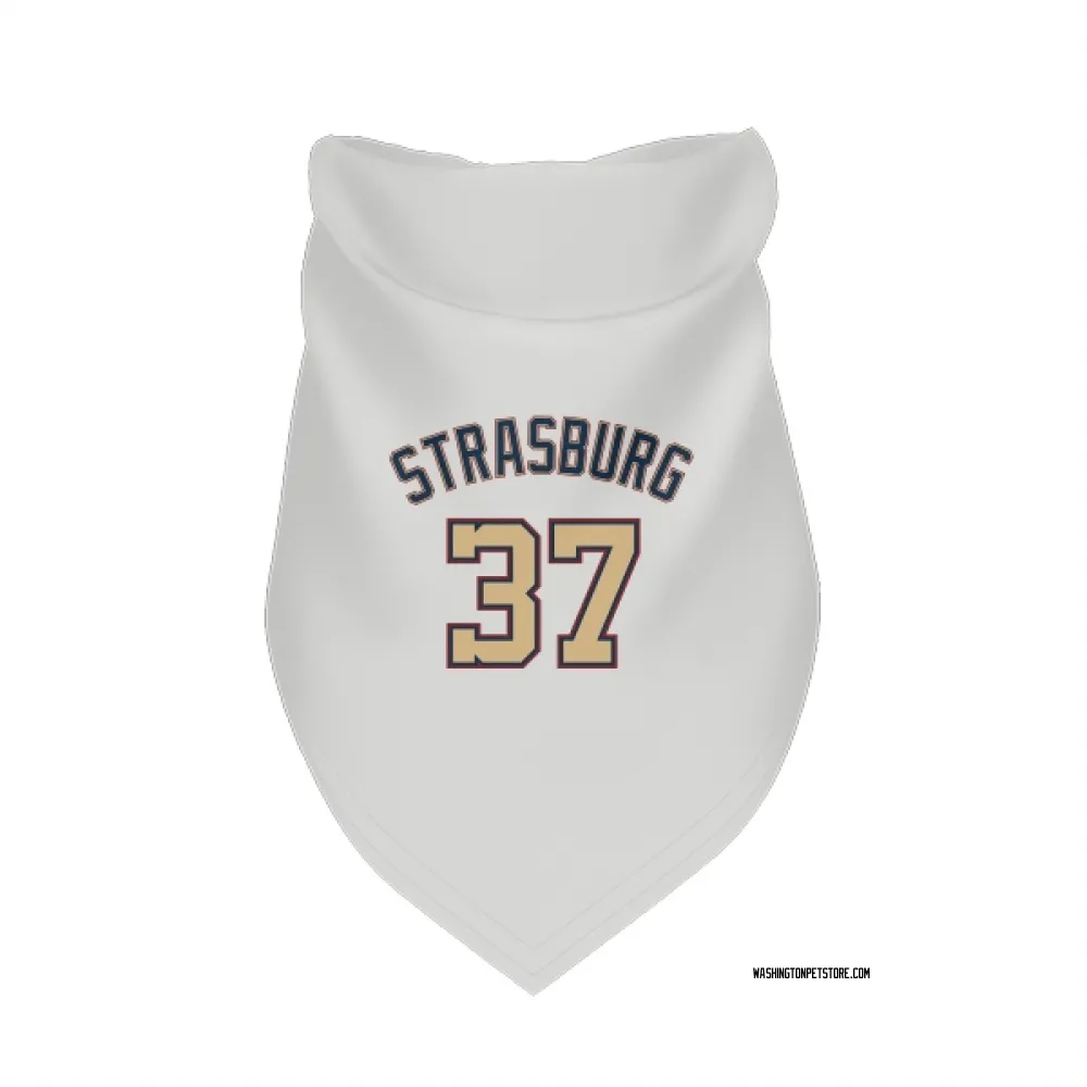 Washington Nationals Stephen Strasburg White/Gold Pet Bandana for Dog & Cat