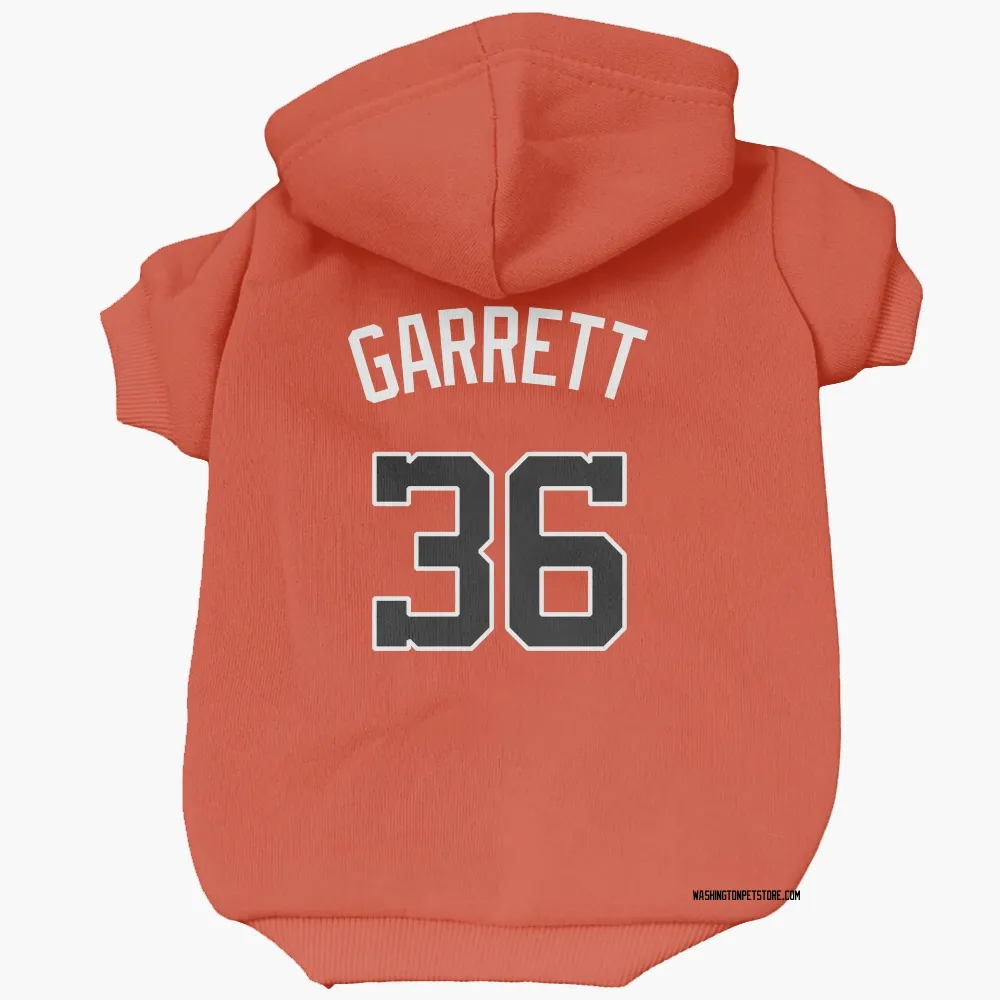Washington Nationals Stone Garrett Orange Pet Hoodie for Dog & Cat